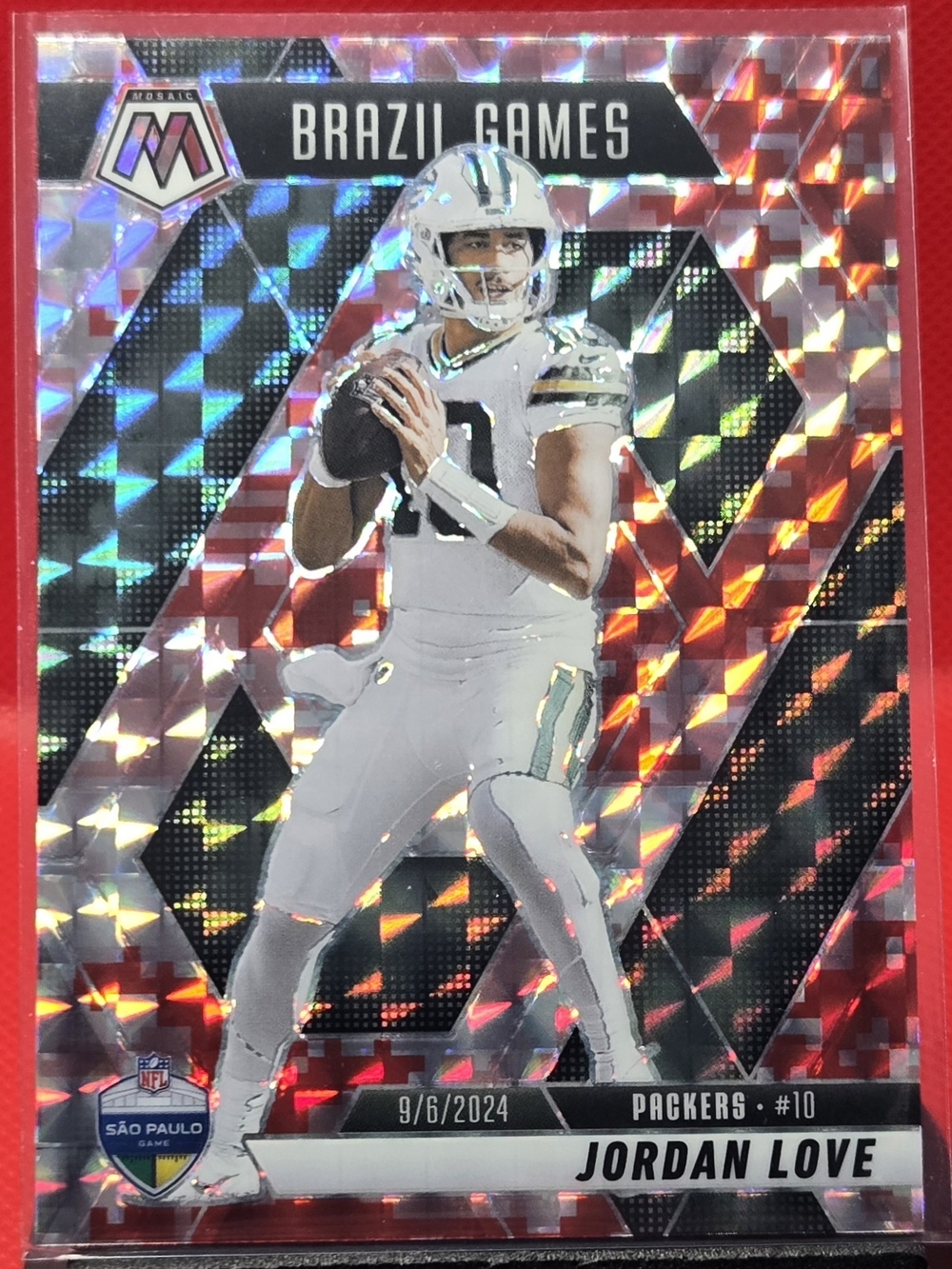 2025 Panini Mosaic Red Camo - Jordan Love